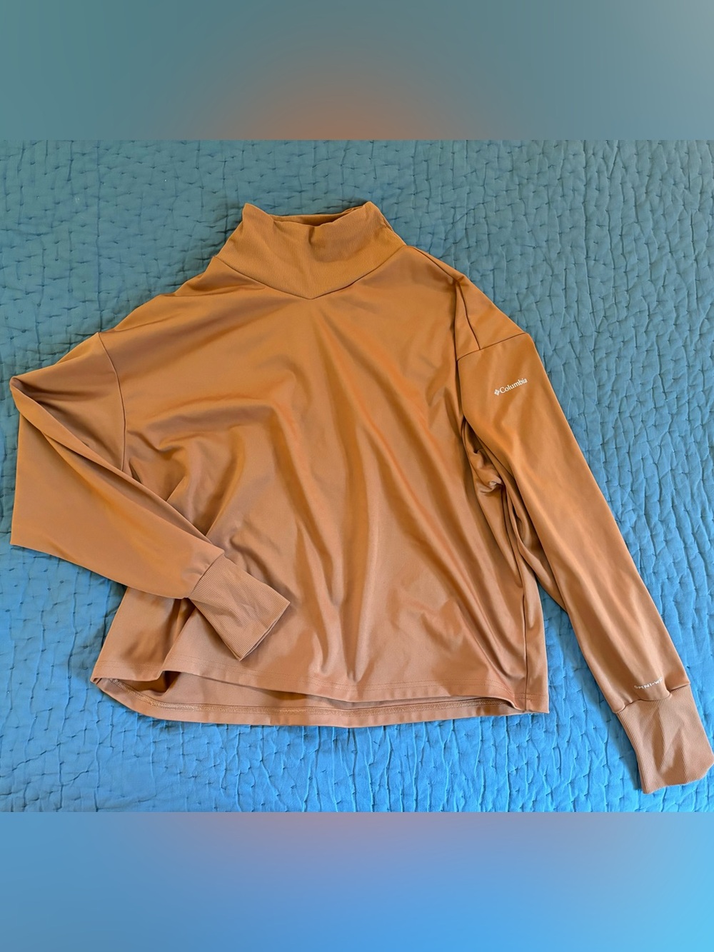 Columbia Women's Mock Neck Long Sleeve Top - Light Brown